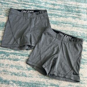 Nike Gray Athletic Shorts - Women's Nike Pro Duo